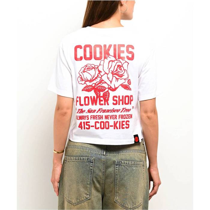 Cookies Clothing 【 Cookies Flower Shop White Crop T-Shirt Women's White 】 白色 ホワイト Crop クロップ Tシャツ レディース 白色 ホワイト 15,096円