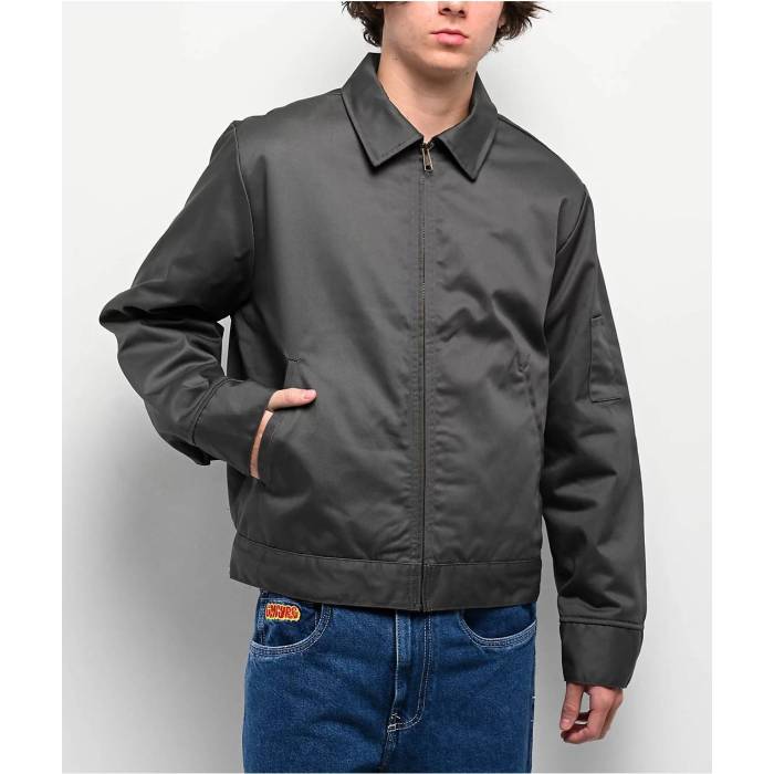 Shaka Wear 【 Dark Grey Mechanic Jacket Men's Dark Grey 】 灰色 グレー Jacket ジャケット メンズ 灰色 グレー