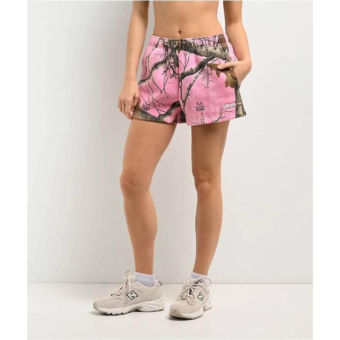 帝国 Empyre 【 X Realtree Edge Colors Pink Sweat Shorts Women\u0027s Pink 】 pink サクラ色 Sweat 流汗 さる股引き レディース pink サクラ色 レディースファッション-パンツ-ボトムス