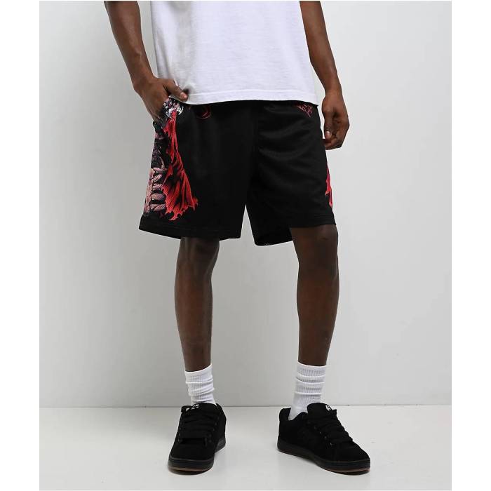 Broken Promises 【 Smoken Reaper Black Mesh Shorts Men's Black 】 黒色 ブラック ショーツ メンズ 黒色 ブラック