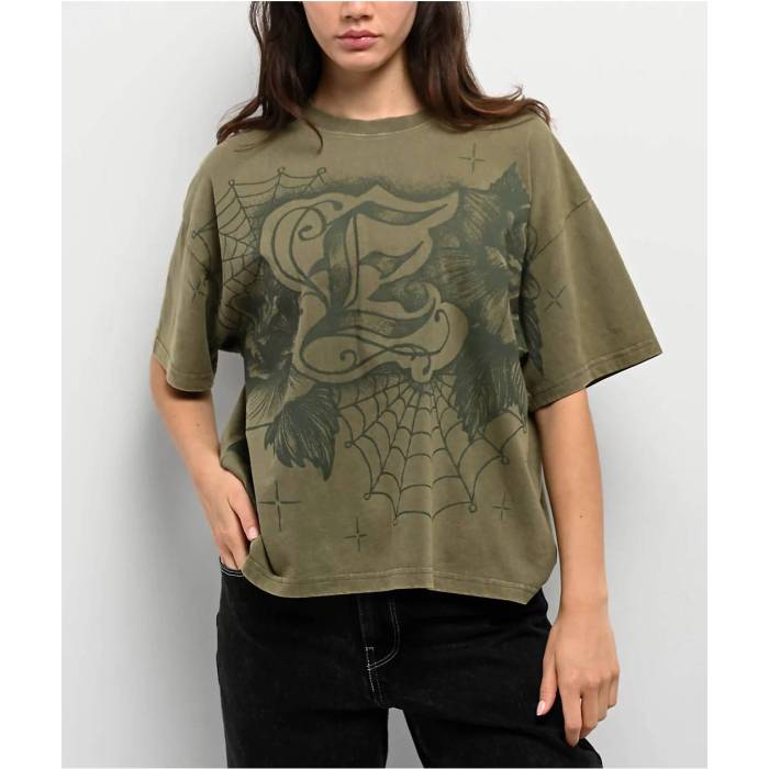 帝国 Empyre 【 Frances Rose Green T-Shirt Women\u0027s Green 】 Rose サクラ色 green 緑・緑であること プルオーバー レディース green 緑・緑であること
