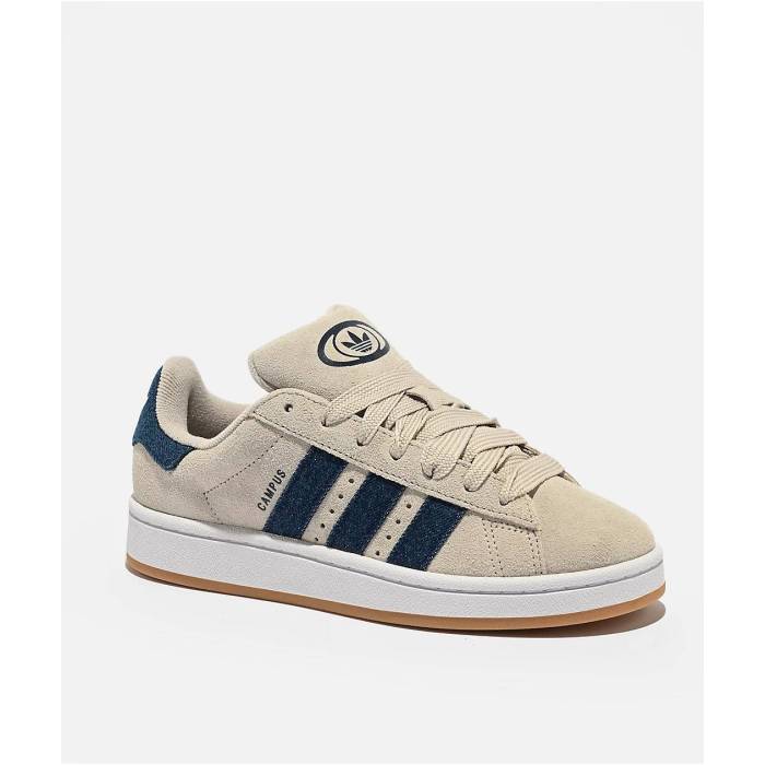 アディダス Adidas 【 Originals Campus 00S Beige Blue \u0026 White Shoes Women\u0027s Natural 】 オリジナルス 構内 ベージュ 青み 青色 白いこと 白いこと シューズ 運動すること靴 レディース 自然的