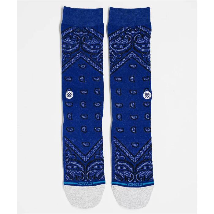 スタンス Stance 【 El Barrio Blue Crew Socks Men's Blue 】 青色 ブルー クルー ソックス・靴下 メンズ 青色 ブルー