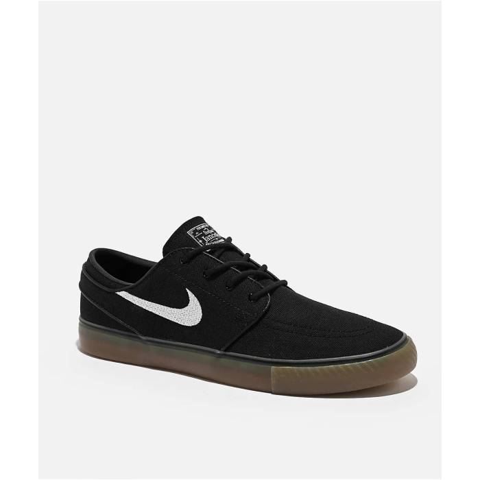 ナイキ Nike 【 Sb Zoom Janoski Og+ Black \u0026 Gum Canvas Skate Shoes Men\u0027s Black 】 エスビー 望遠レンズ 黒いこと 黒いこと Skate 滑る シューズ 運動すること靴 メンズ 黒いこと 黒いこと
