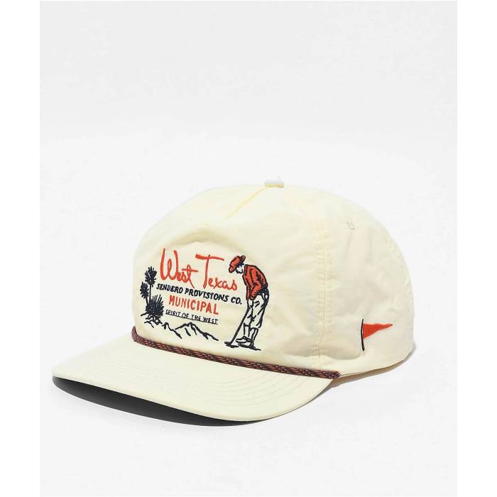 【★百貨店SALE★6/11真夜中2時迄】Sendero Provisions 【 Sendero West Texas Municipal Cream Snapback Hat Men\u0027s Natural 】 一つ星の州 皮膚軟化剤 Snapback スナップバック 御徒面子 メンズ 自然的