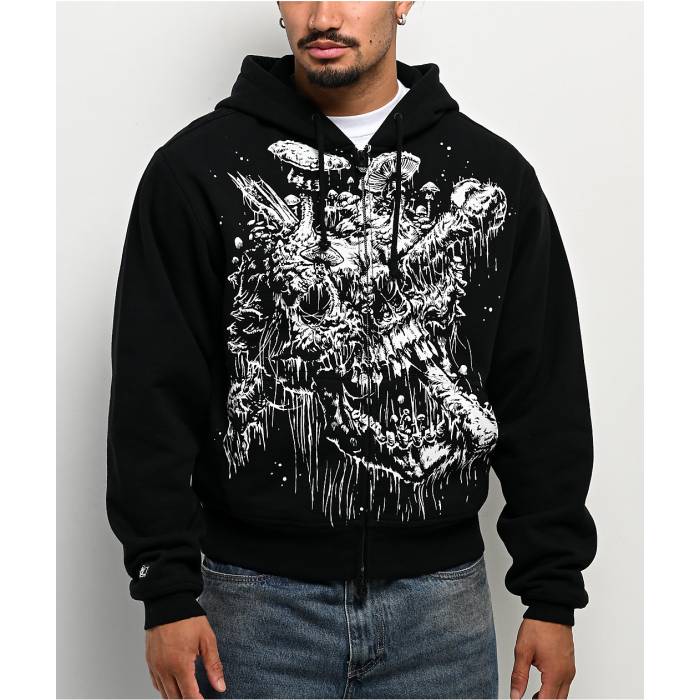 Lurking Class By Sketchy Tank 【 Funguy Black Zip Hoodie Men's Black 】 黒色 ブラック フーディー パーカー メンズ 黒色 ブラック