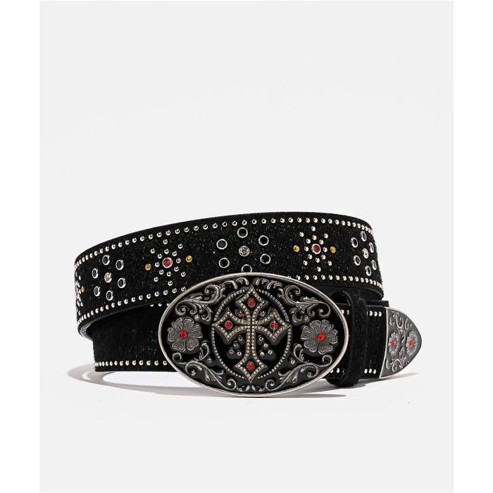 Ninth Hall 【 August Western Black Belt Men\u0027s Black 】 ウェスタン 黒いこと 黒いこと 胴締め メンズ 黒いこと 黒いこと