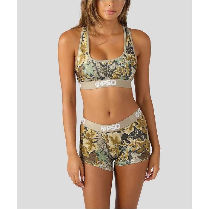 【★百貨店SALE★6/11真夜中2時迄】ピーエスディーアンダーウェア Psd Underwear 【 Psd X Realtree Classic Camo Sports Bra Women\u0027s Multicolor 】 古典派音楽 合鴨柄 レディース