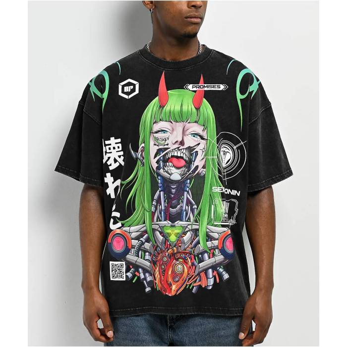 Broken Promises 【 Artificial Serotonin Black Wash T-Shirt Men's Black 】 黒色 ブラック Tシャツ メンズ 黒色 ブラック