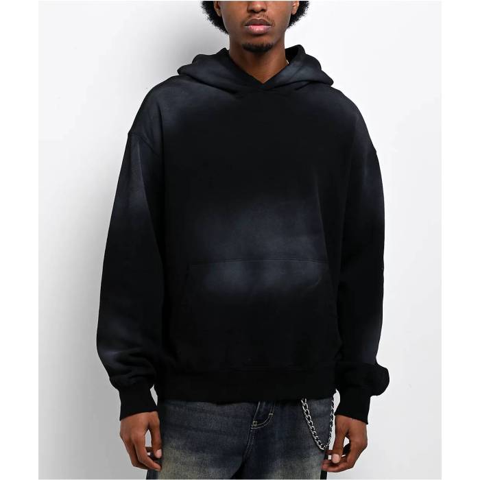 【★百貨店SALE★6/11真夜中2時迄】Ninth Hall Fundamentals 【 Spray Black Wash Hoodie Men\u0027s Black 】 黒いこと 黒いこと フーディー パーカー メンズ 黒いこと 黒いこと