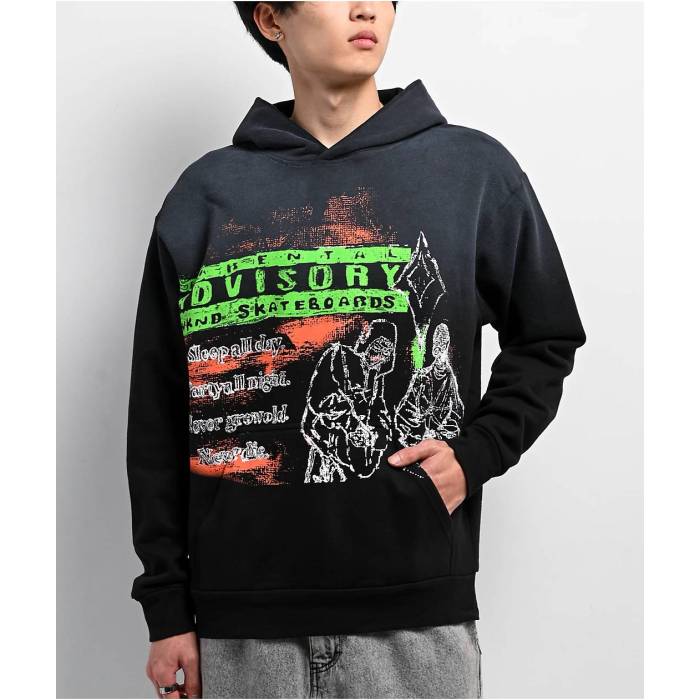 Wknd Skateboards 【 Wknd Advisory Black Wash Hoodie Men's Black 】 黒色 ブラック フーディー パーカー メンズ 黒色 ブラック