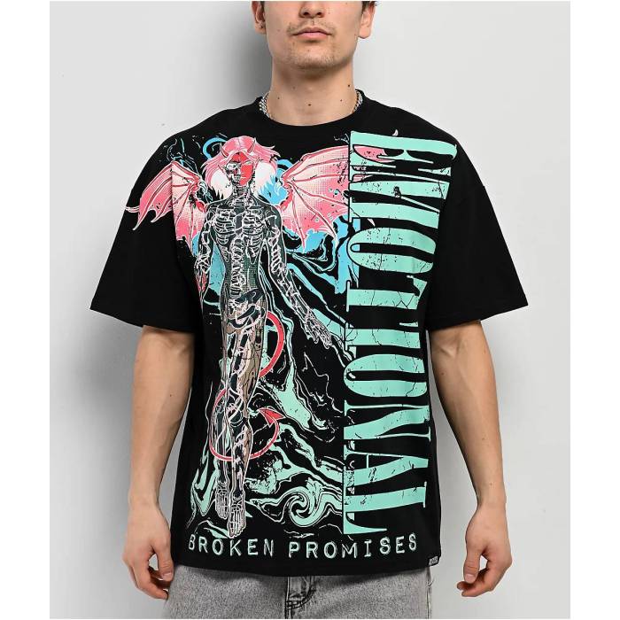 【★百貨店SALE★6/11真夜中2時迄】Broken Promises 【 Vitalized Black T-Shirt Men\u0027s Black 】 黒いこと 黒いこと ティーシャツ メンズ 黒いこと 黒いこと