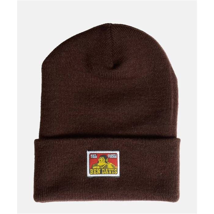 ベンデイビス Ben Davis 【 Cuffed Knit Marled Brown Beanie Men's Brown 】 ニット 茶色 ブラウン キャップ 帽子 メンズ 茶色 ブラウン