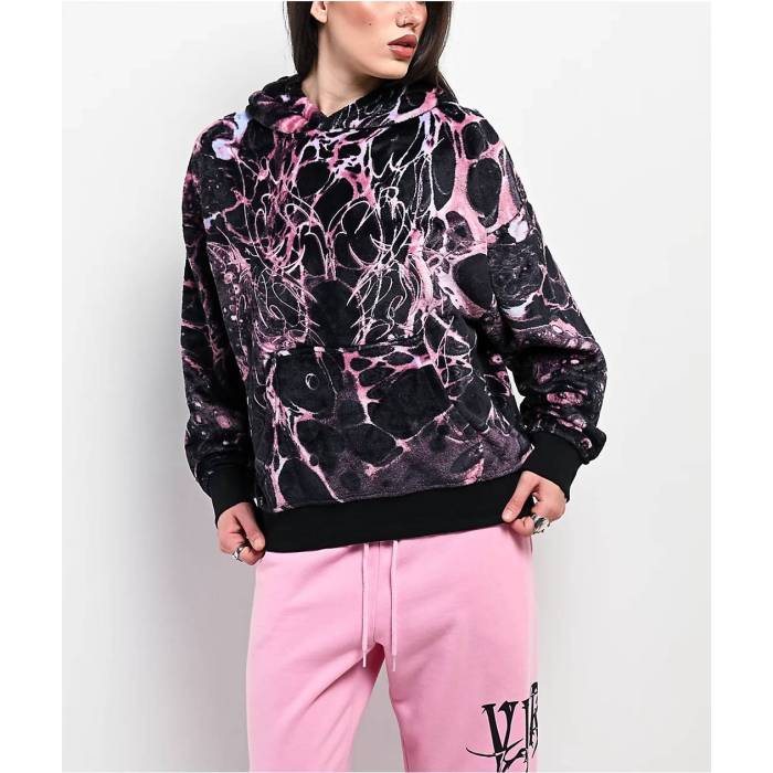 Vitriol 【 Ryder Toxic Pink Sherpa Hoodie Women's Black 】 pink ピンク フーディー パーカー レディース 黒色 ブラック