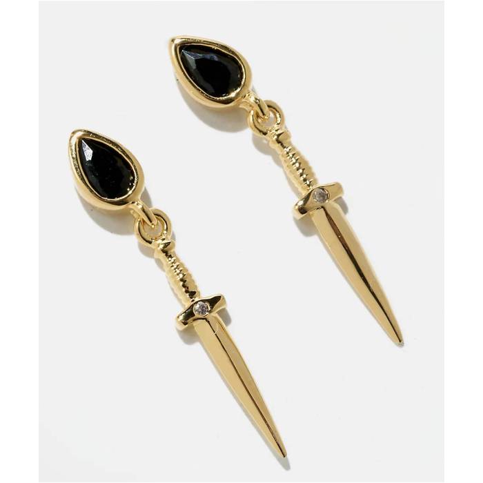 Little Rooms 【 Dagger Gold Earrings Women's Gold 】 ゴールド イヤリング レディース ゴールド