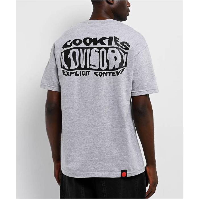 Cookies Clothing 【 Cookies Advisory Heather Grey T-Shirt Men's Light Pastel Grey 】 heather ヘザー 灰色 グレー Tシャツ メンズ 灰色 グレー|スニケス