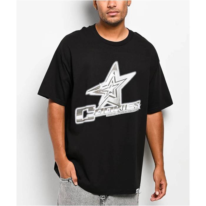 【★百貨店SALE★6/11真夜中2時迄】Cookies Clothing 【 Cookies Starshine Black T-Shirt Men\u0027s Black 】 黒いこと 黒いこと ティーシャツ メンズ 黒いこと 黒いこと