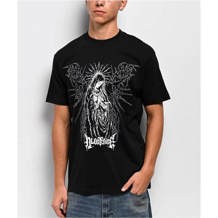 A Lost Cause 【 Ascent Black T-Shirt Men\u0027s Black 】 黒いこと 黒いこと プルオーバー メンズ 黒いこと 黒いこと