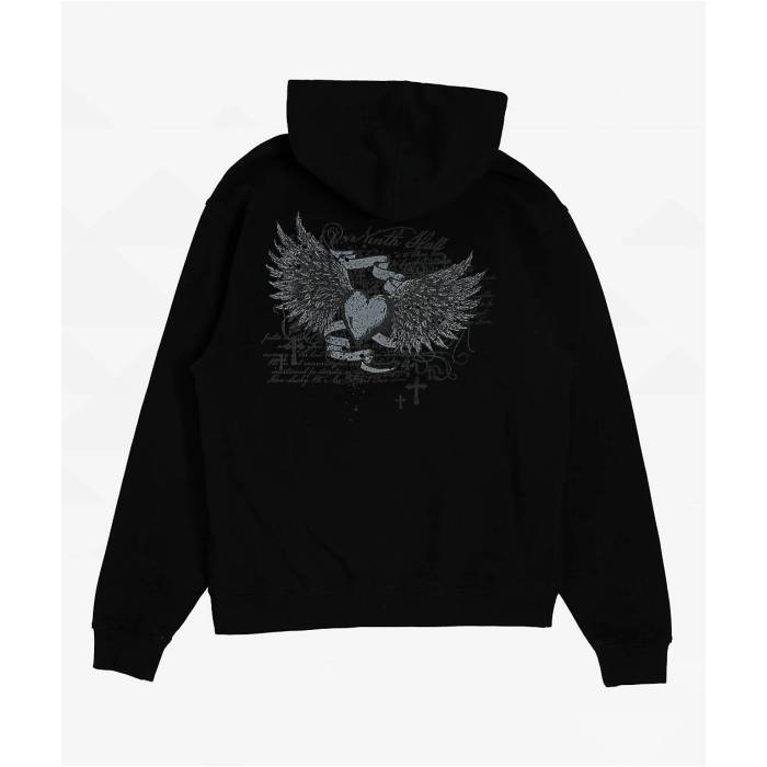 Ninth Hall 【 Kids Y2K Revival Black Hoodie Kids\u0027 Black 】 黒いこと 黒いこと フーディー パーカー 黒いこと 黒いこと