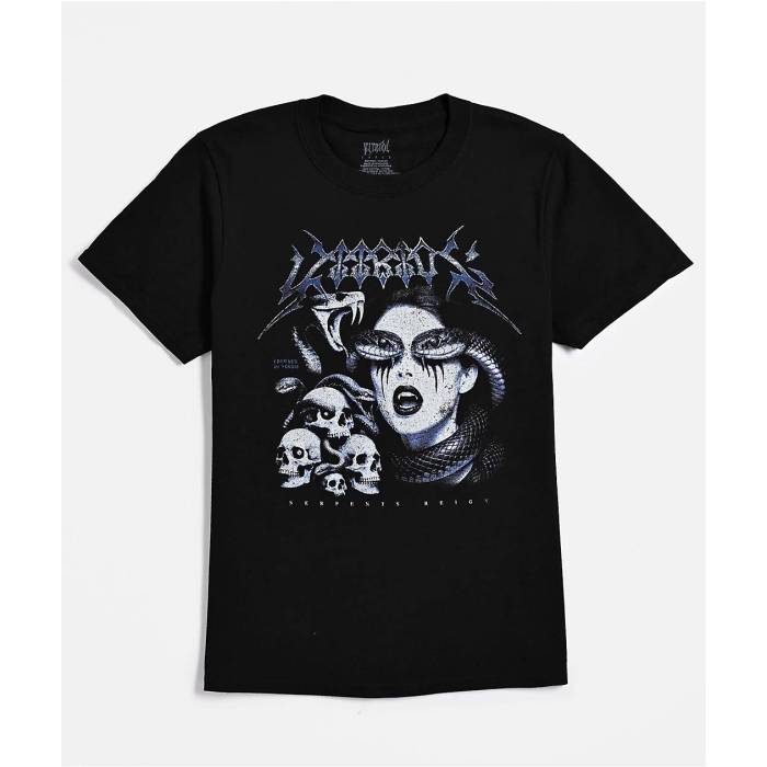 【★百貨店SALE★6/11真夜中2時迄】Vitriol 【 Kids Serpents Reign Black T-Shirt Kids\u0027 Black 】 黒いこと 黒いこと ティーシャツ 黒いこと 黒いこと
