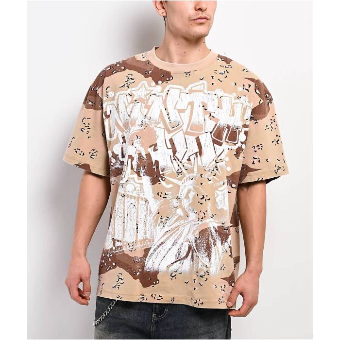 Ninth Hall 【 Liberty Status Desert Camo T-Shirt Men's Camouflage 】 カモ柄 Tシャツ メンズ