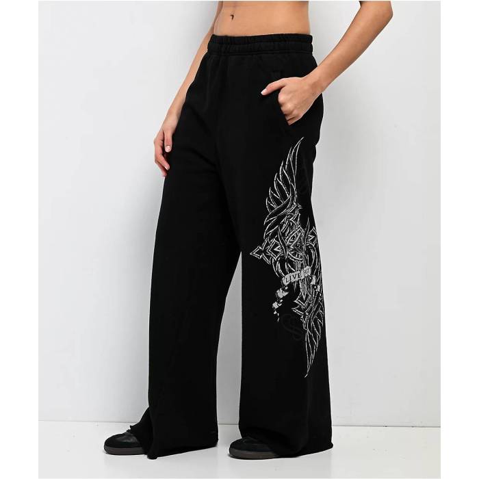 アフリクション Affliction 【 Widowmaker Black Sweatpants Women's Black 】 黒色 ブラック ロングタイツ レディース 黒色 ブラック｜スニケス