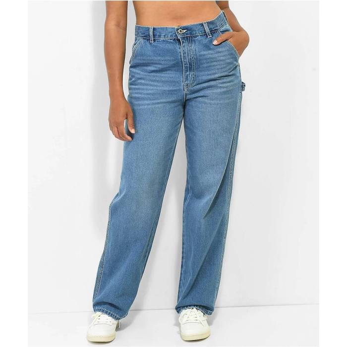 単位労働組合ベイ Unionbay 【 Carpenter Work High Rise Blue Jeans Women\u0027s Blue 】 御機嫌 ライズ 青み 青色 デニム レディース 青み 青色