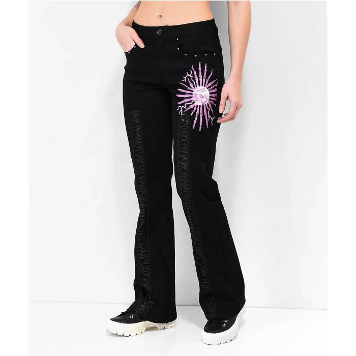Swixxz 【 Raising Hell Black Denim Jeans Women's Black 】 黒色 ブラック デニム ジーンズ レディース 黒色 ブラック｜スニケス