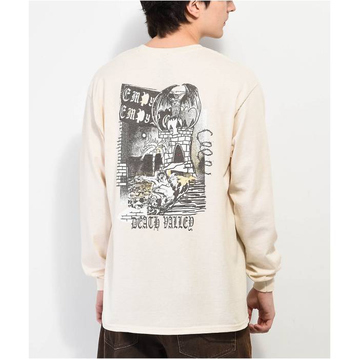 帝国 Empyre 【 Death Valley Sand Long Sleeve T-Shirt Men\u0027s Natural 】 砂色・沙子 Sleeve 捩り プルオーバー メンズ 自然的