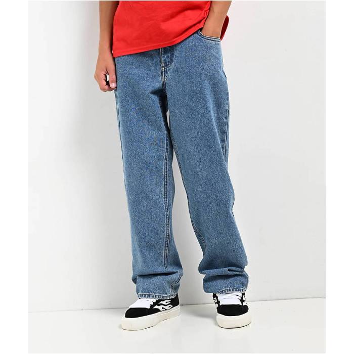 エンパイア Empyre 【 Kids Loose Fit Blue Denim Skate Pants Kids' Medium Blue 】 青色 ブルー デニム Skate スケート 青色 ブルー