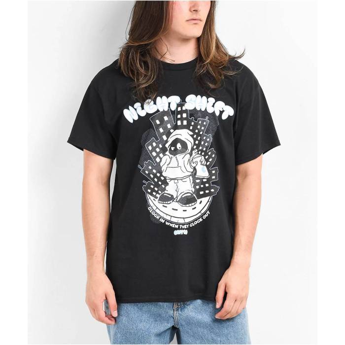 帝国 Empyre 【 Night Shift Black T-Shirt Men\u0027s Black 】 ナイト爵 黒いこと 黒いこと プルオーバー メンズ 黒いこと 黒いこと