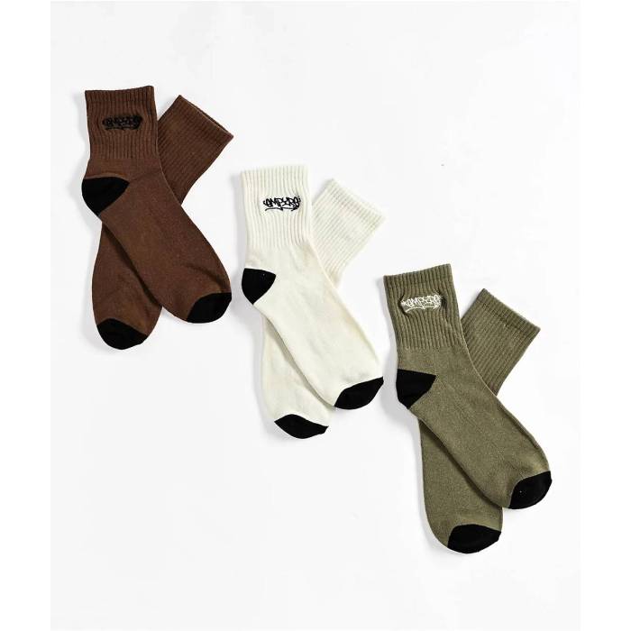 エンパイア Empyre 【 Beige Tan & Olive 3 Pack Quarter Socks Men's Multicolor 】 ベージュ olive オリーブ ソックス・靴下 メンズ