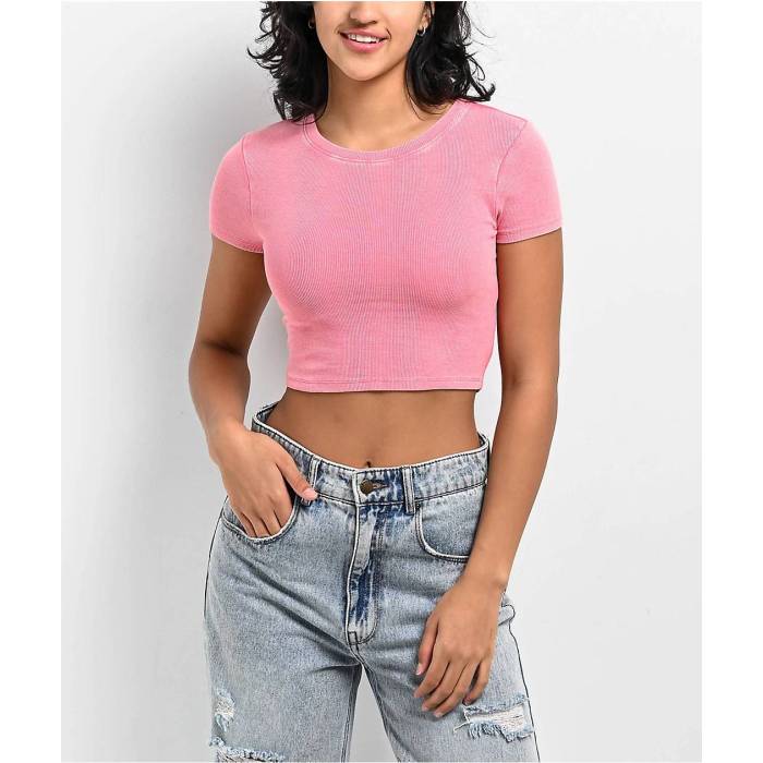 Ninth Hall 【 Fundamental Shawnie Pink Wash Fitted Crop T-Shirt Women\u0027s Pink 】 pink サクラ色 Crop クロップ プルオーバー レディース pink サクラ色