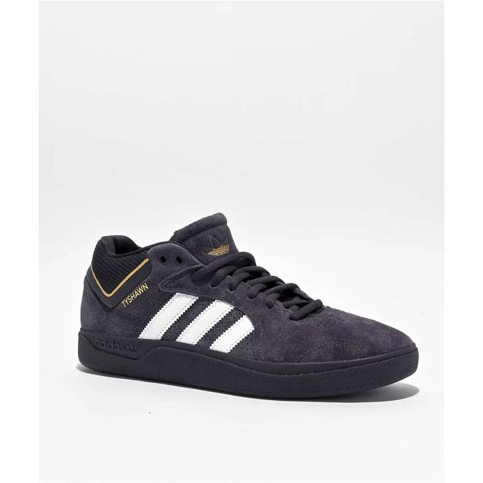 アディダス Adidas 【 Tyshawn Mid Aurora Black Skate Shoes Men Purple 】 ミッド 黒色 ブラック Skate スケート シューズ 運動靴 メンズ Purple 紫・パープル