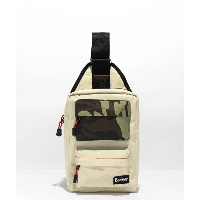 Cookies Clothing 【 Cookies Rackpack Smellproof Cream Crossbody Bag Men's Light Beige 】 クリーム バッグ メンズ ベージュ