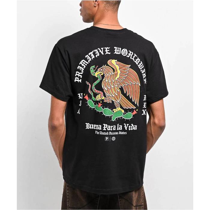 大時代 Primitive 【 Vida Black T-Shirt Men\u0027s Black 】 黒いこと 黒いこと プルオーバー メンズ 黒いこと 黒いこと