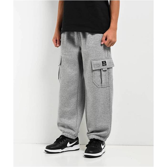 Ninth Hall 【 Kids Stash Cargo Heather Grey Sweatpants Kids' Grey 】 カーゴ heather ヘザー 灰色 グレー ロングタイツ 灰色 グレー｜スニケス