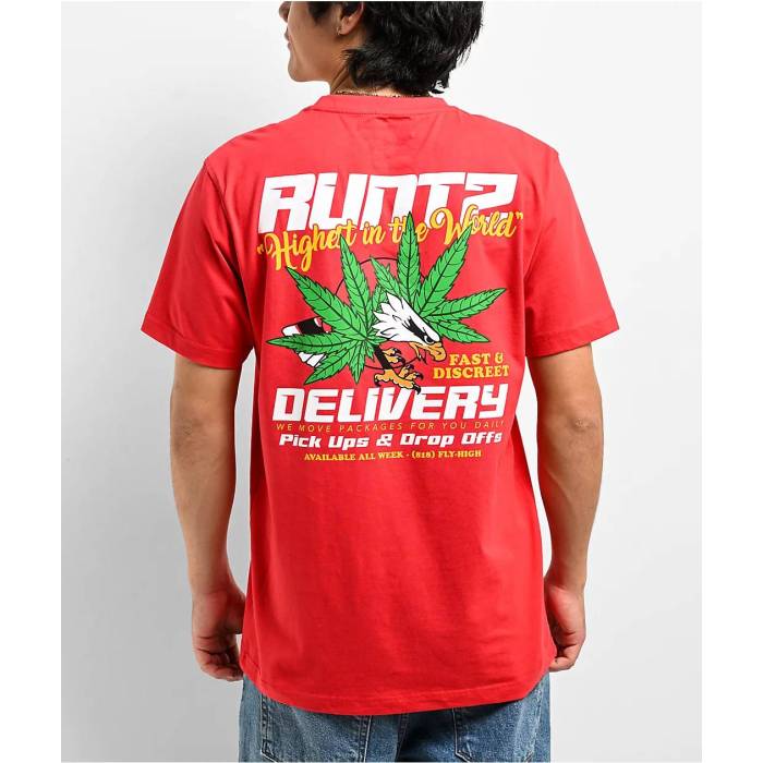 Runtz 【 Couriers Red T-Shirt Men\u0027s Red 】 Red 赤・赤いこと プルオーバー メンズ Red 赤・赤いこと