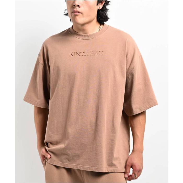 Ninth Hall Fundamentals 【 Chanterelle Oversized T-Shirt Men\u0027s Light Pastel Brown 】 プルオーバー メンズ 赤銅色 赤銅色