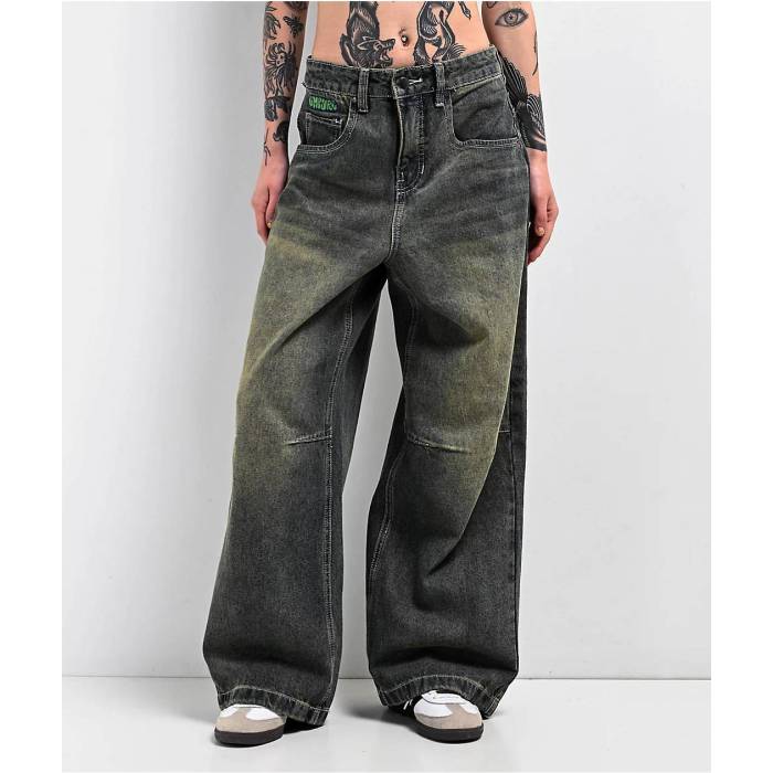 エンパイア Empyre 【 Extent Petrol Wash Low Rise Wide Leg Jeans Women's Blue 】 ライズ ジーンズ レディース 青色 ブルー