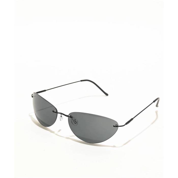 Blue Gem Sunglasses 【 Black Rimless Sunglasses Men's Black 】 黒色 ブラック サングラス メンズ 黒色 ブラック