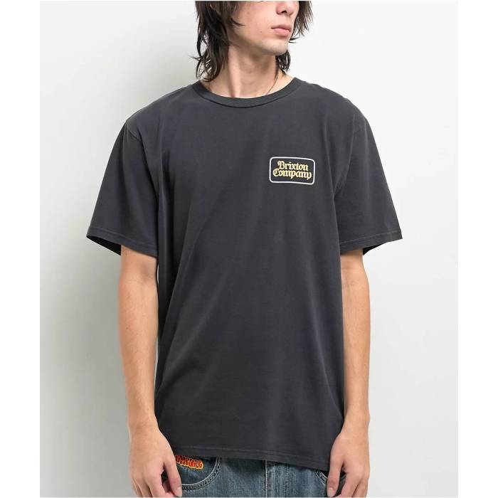 ブリクス英トン Brixton 【 Norvell Black T-Shirt Men\u0027s Black 】 黒いこと 黒いこと プルオーバー メンズ 黒いこと 黒いこと