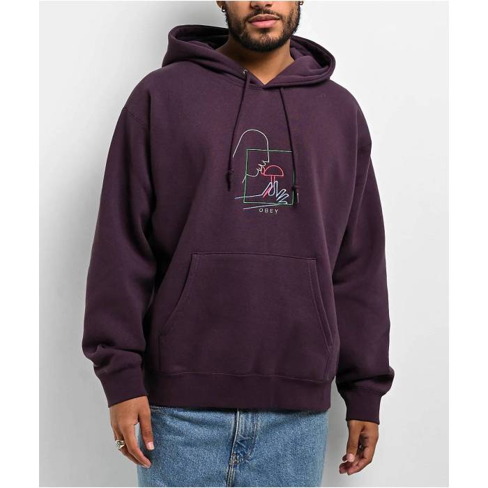 オベイ Obey 【 Magic Plum Perfect Hoodie Men's Purple 】 マジック フーディー パーカー メンズ Purple 紫・パープル