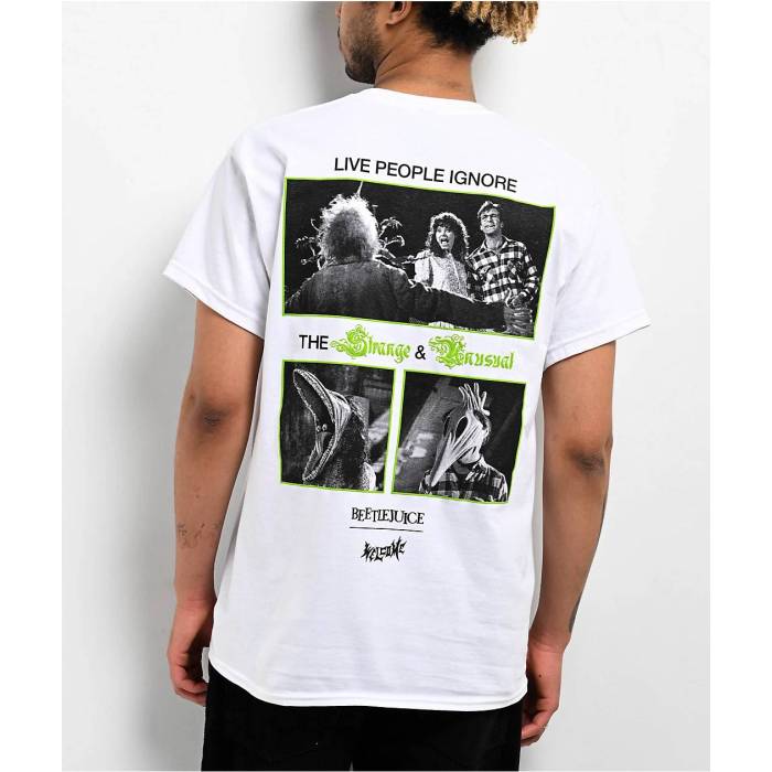 Welcome Skateboards 【 Welcome X Beetlejuice Never Trust The Living White T-Shirt Men\u0027s White 】 企業結合 白いこと 白いこと プルオーバー メンズ 白いこと 白いこと