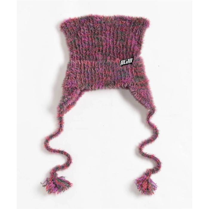 A.lab 【 Opalina Purple Cat Flap Beanie Women's Multicolor 】 Purple 紫・パープル キャップ 帽子 レディース
