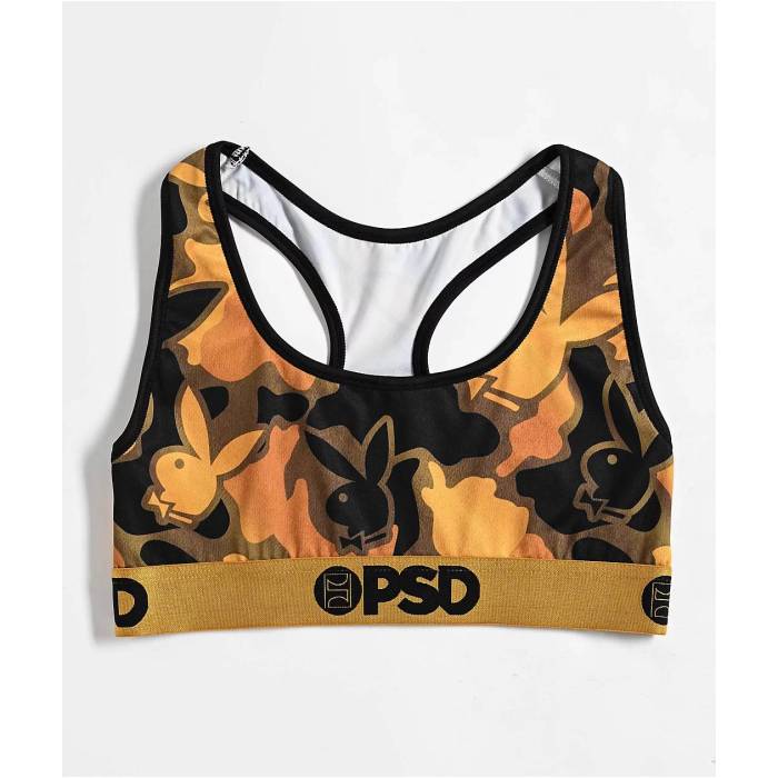 【★百貨店SALE★6/11真夜中2時迄】ピーエスディーアンダーウェア Psd Underwear 【 Psd X Playboy Silk Gold Sports Bra Women\u0027s Gold 】 ゴールド レディース ゴールド