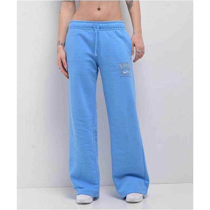 ナイキ Nike 【 Sportswear Club Blue Wide Leg Fleece Sweatpants Women's Blue 】 クラブ 青色 ブルー フリース ロングタイツ レディース 青色 ブルー