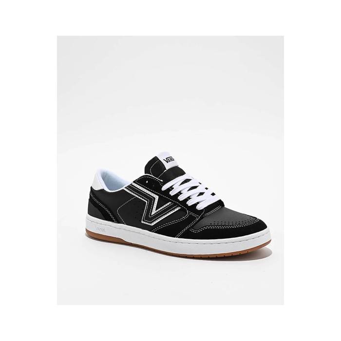 ヴァンズ Vans 【 Lowland 2.0 Black & White Skate Shoes Men's Black 】 黒色 ブラック 白色 ホワイト Skate スケート シューズ 運動靴 メンズ 黒色 ブラック｜スニケス