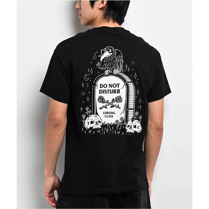 【★百貨店SALE★6/11十二時2時迄】Lurking Class By Sketchy Tank 【 Do Not Disturb Black T-Shirt Men\u0027s Black 】 黒いこと 黒いこと プルオーバー メンズ 黒いこと 黒いこと
