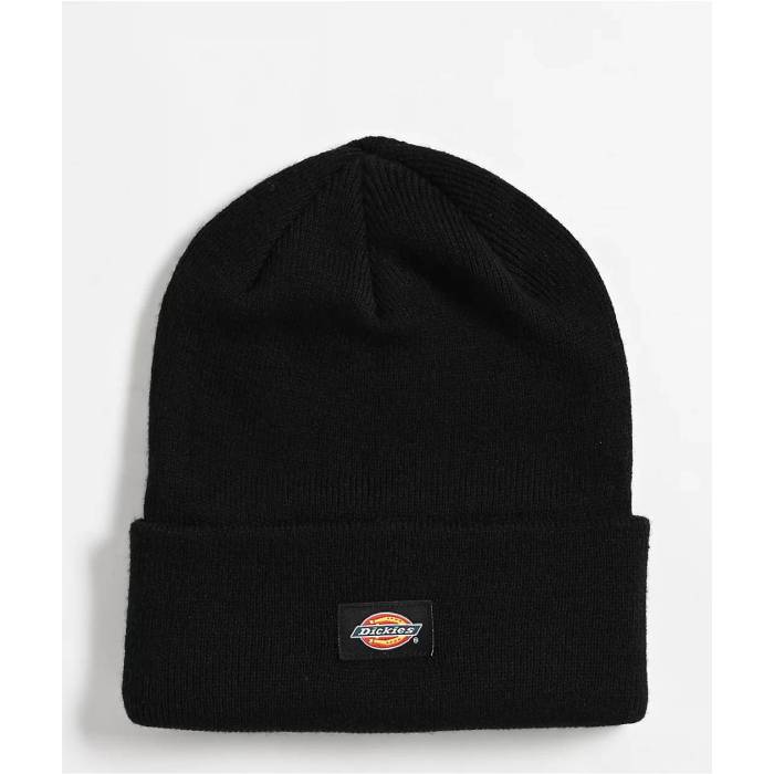ディッキーズ Dickies 【 Classic Cuffed Knit Black Beanie Men's Black 】 クラシック ニット 黒色 ブラック キャップ 帽子 メンズ 黒色 ブラック